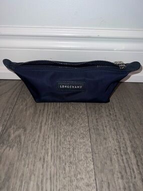 Longchamp Navy Nylon Toiletry Pouch